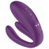 Mrow - Vibrador casal roxo 3 motores, recarregável e à prova d'água