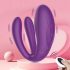 Mrow - Vibrador casal roxo 3 motores, recarregável e à prova d'água