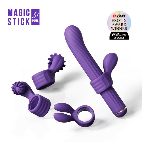 Vara Mágica - Vibrador com braço intercambiável (roxo)