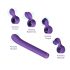 Vara Mágica - Vibrador com braço intercambiável (roxo)