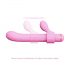 Vara Mágica - Vibrador rosa com braço clitoriano intercambiável