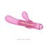 Vara Mágica - Vibrador rosa com braço clitoriano intercambiável