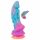 Beasty Cocks - Dildo Alien de Silicone (Azul-Laranja)