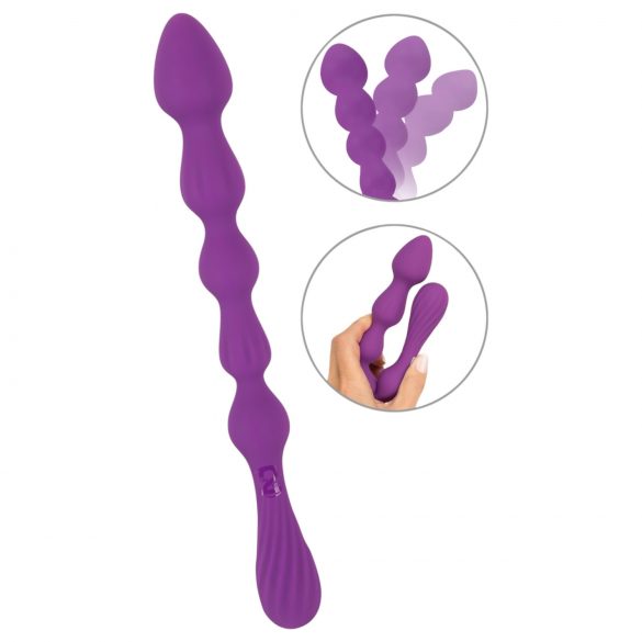 You2Toys - Dildo anal flexível com esferas - (roxo)