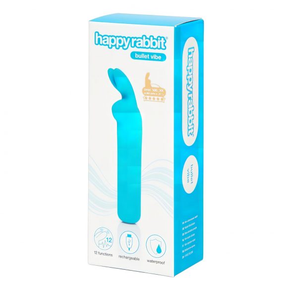 Coelhinho Feliz Bullet - Vibrador Azul Recarregável