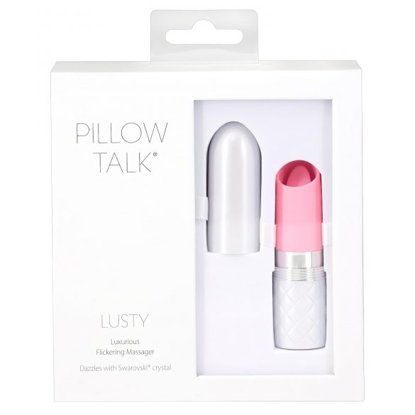 Pillow Talk Lusty - Vibrador de língua recarregável (rosa)