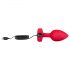 b-vibe heart - vibrador anal recarregável e com controle remoto (vermelho)