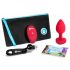 b-vibe heart - vibrador anal recarregável e com controle remoto (vermelho)