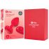 b-vibe heart - vibrador anal recarregável e com controle remoto (vermelho)