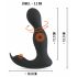 Rebel - Vibrador 2 em 1 com controle remoto (preto)