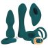 Escolha do Casal - Vibrador 4 em 1 com Controle Remoto (Turquesa)