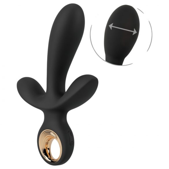 Eternal - vibrador triplo inflável (preto)