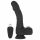 Naked Addiction - vibrador realista rotativo e empurrador (preto)