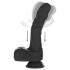 Naked Addiction - vibrador realista rotativo e empurrador (preto)