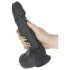 Naked Addiction - vibrador realista rotativo e empurrador (preto)