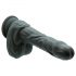 Naked Addiction - vibrador realista rotativo e empurrador (preto)