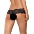 Obsessive Merossa - tanga preta strass e aberta - 2XL/3XL