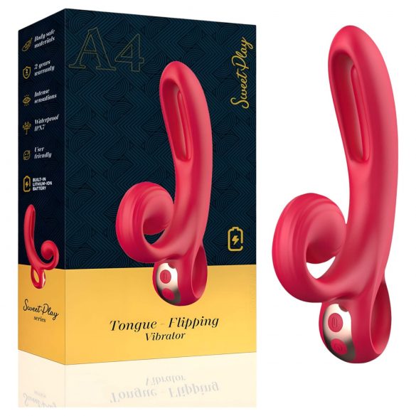 Sweet Play - Vibrador Língua com estimulador (vermelho)