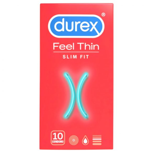 Durex Feel Thin Slim Fit - Sensação Autêntica (10 unid.)