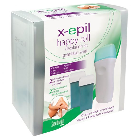 Kit Cera Depilatória X-Epil Happy roll