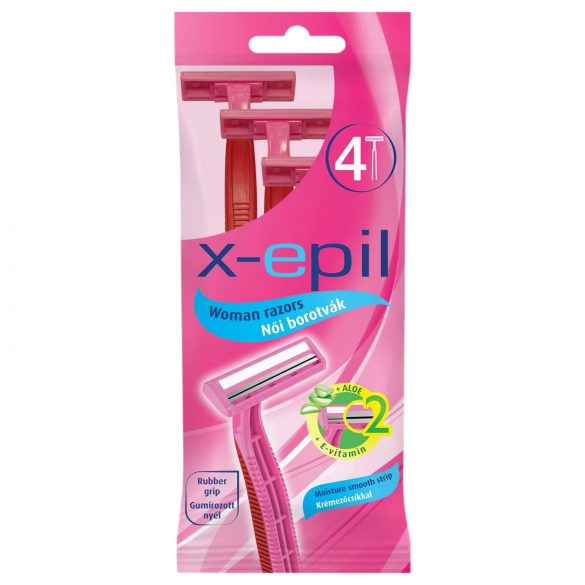 X-Epil - Navalha feminina descartável 2 lâminas (4un)