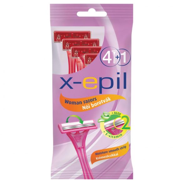 X-Epil - Navalha descartável 2 lâminas (5 unid)