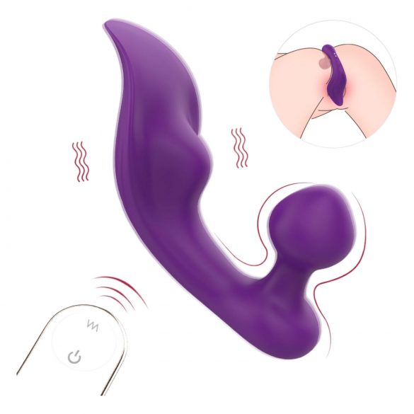 Sex HD Chomper - Vibrador resistente à água para clitóris e ânus (roxo)