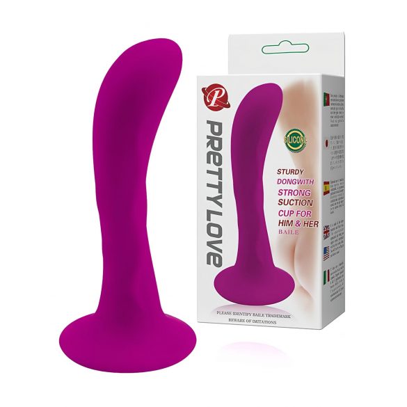 Pretty Love Baile - plug anal curvo com ventosa (rosa)