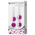 Pretty Love Orgasmic - Conjunto de bolas de Geisha ajustáveis (branco-roxo)