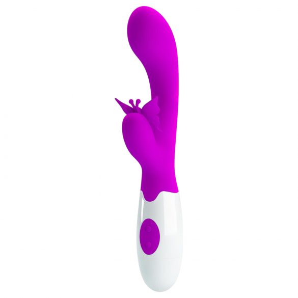 Beijo da Borboleta - Vibrador Rosa com Aro Clitoriano