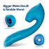 Vibeconnect - Vibrador à prova d'água para G-ponto e clitóris (azul)