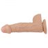 Lovetoy Real Extreme - Dildo com ventosa e escroto - 23cm (natural)