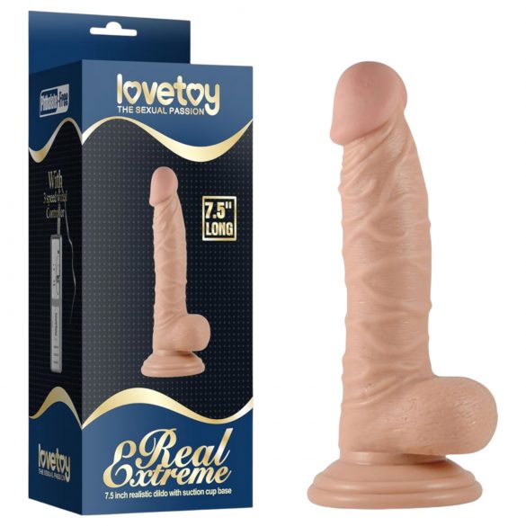 Lovetoy Real Extreme - Dildo G-spot 19cm (natural)