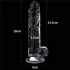 Dildo Transparente com Ventosa - 19cm Lovetoy Flawless