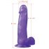 Lovetoy Jelly Studs - Dildo realista com base - 20cm (roxo)