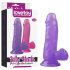 Lovetoy Jelly Studs - Dildo realista com base - 15cm (roxo)