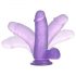 Lovetoy Jelly Studs - Dildo realista com base - 15cm (roxo)