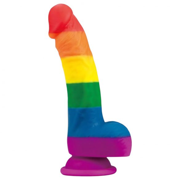 Lovetoy Prider - Dildo de silicone realista 19cm (arco-íris)