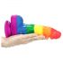 Lovetoy Prider - Dildo de silicone realista 19cm (arco-íris)