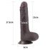 Lovetoy Sliding-Skin - Dildo Duplo Camada 18cm (marrom)