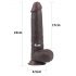 Lovetoy Sliding-Skin - Dildo Duplo - 23cm (marrom)