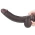 Lovetoy Sliding-Skin - Dildo Duplo - 23cm (marrom)