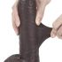 Lovetoy Sliding-Skin - Dildo Duplo - 23cm (marrom)