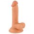 Mr. Rude - Dildo realista com ventosa e escroto - 17cm (natural)