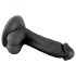 Mr. Rude - Dildo realista com ventosa e testículos 17cm (preto)