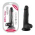 Mr. Rude - Dildo realístico com ventosa e escroto - 19cm (preto)