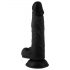 Mr. Rude - Dildo realístico com ventosa e escroto - 19cm (preto)