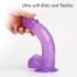 Dildo Tracy's Dog Jelly 8 c/ ventosa e testículos (roxo)