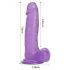 Dildo Tracy's Dog Jelly 8 c/ ventosa e testículos (roxo)