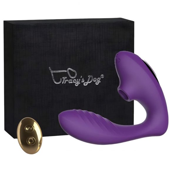 Vibrador 2 em 1 Tracy's Dog com ondas pulsantes (roxo)